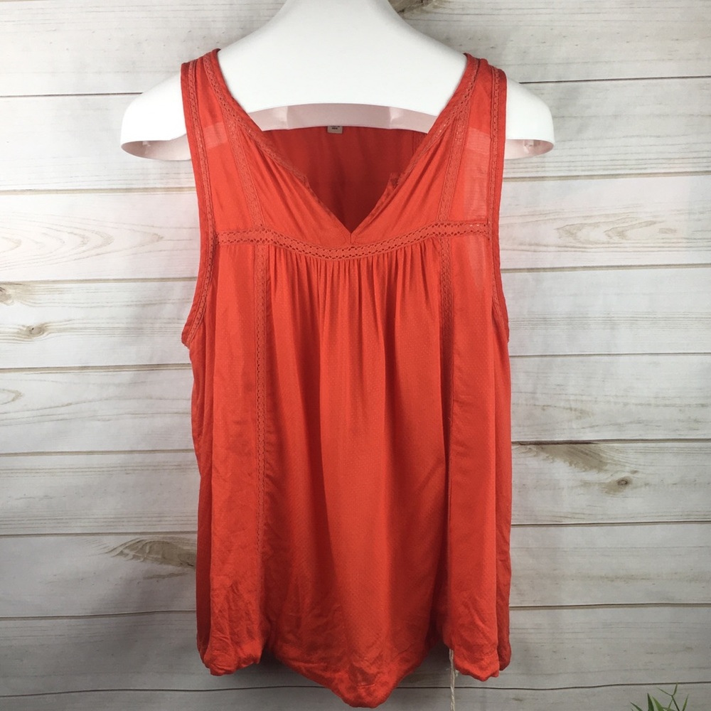Lucky Brand Orange Bohemian Tank Top CasuaL Blouse